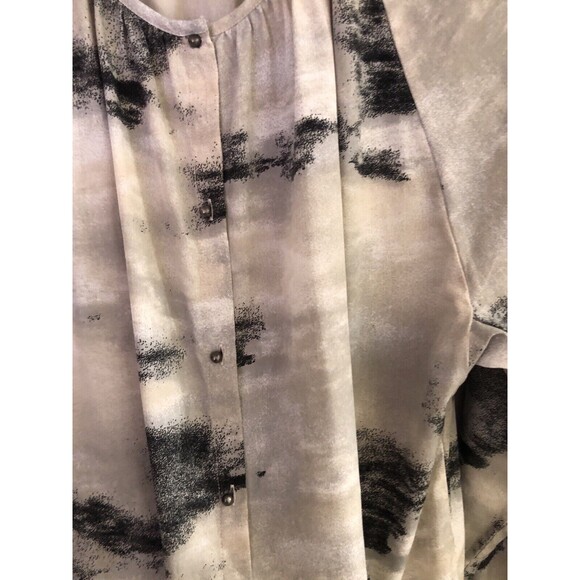 chico's women's sz 3 ( L 16-18 ) blouse buttons print casual dress shirt 307 - Picture 6 of 11